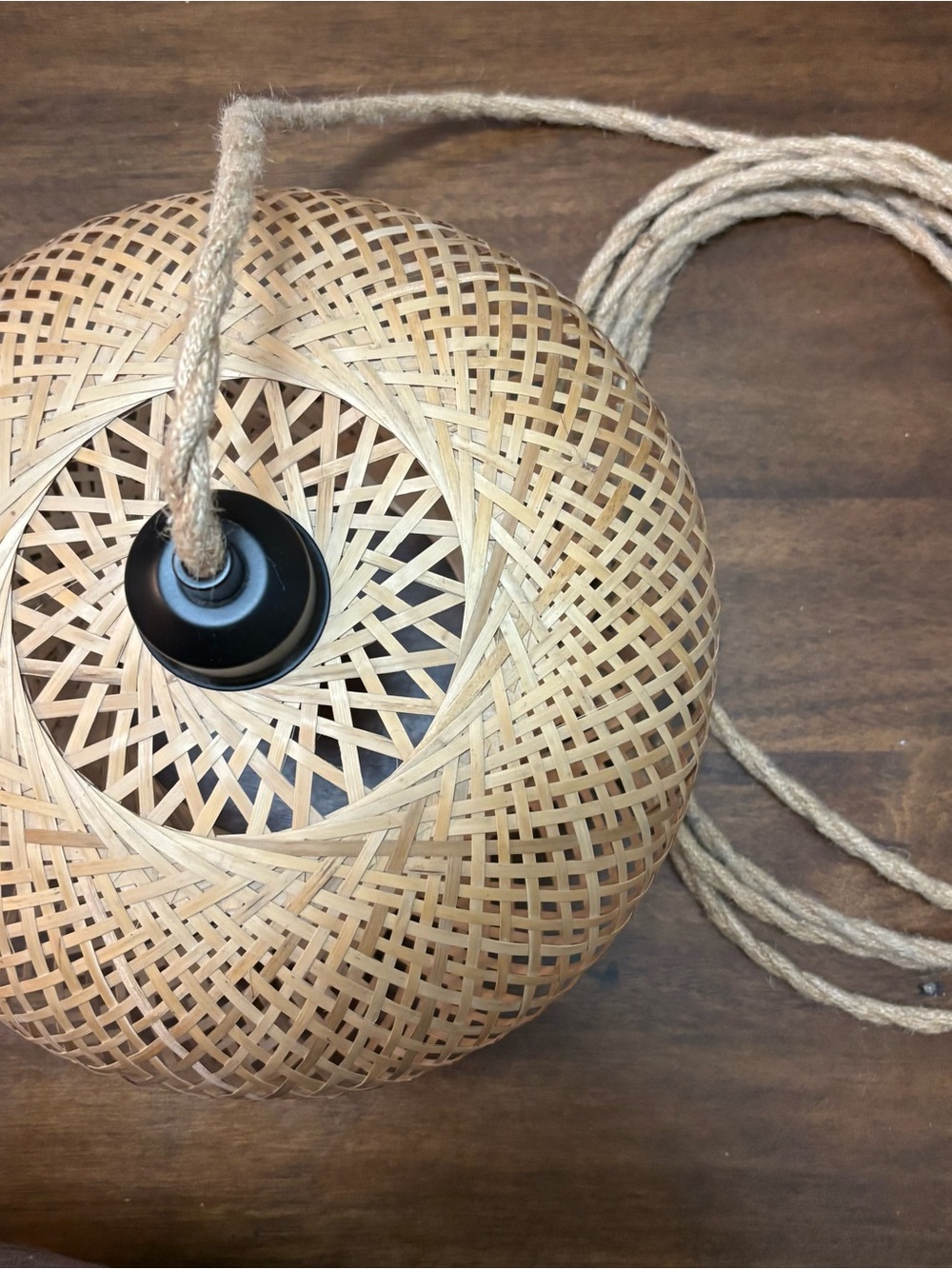 Natural Woven Pendant Lamp Shade - Beige